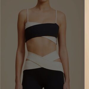 Chic Black and White Orion Sports Bra